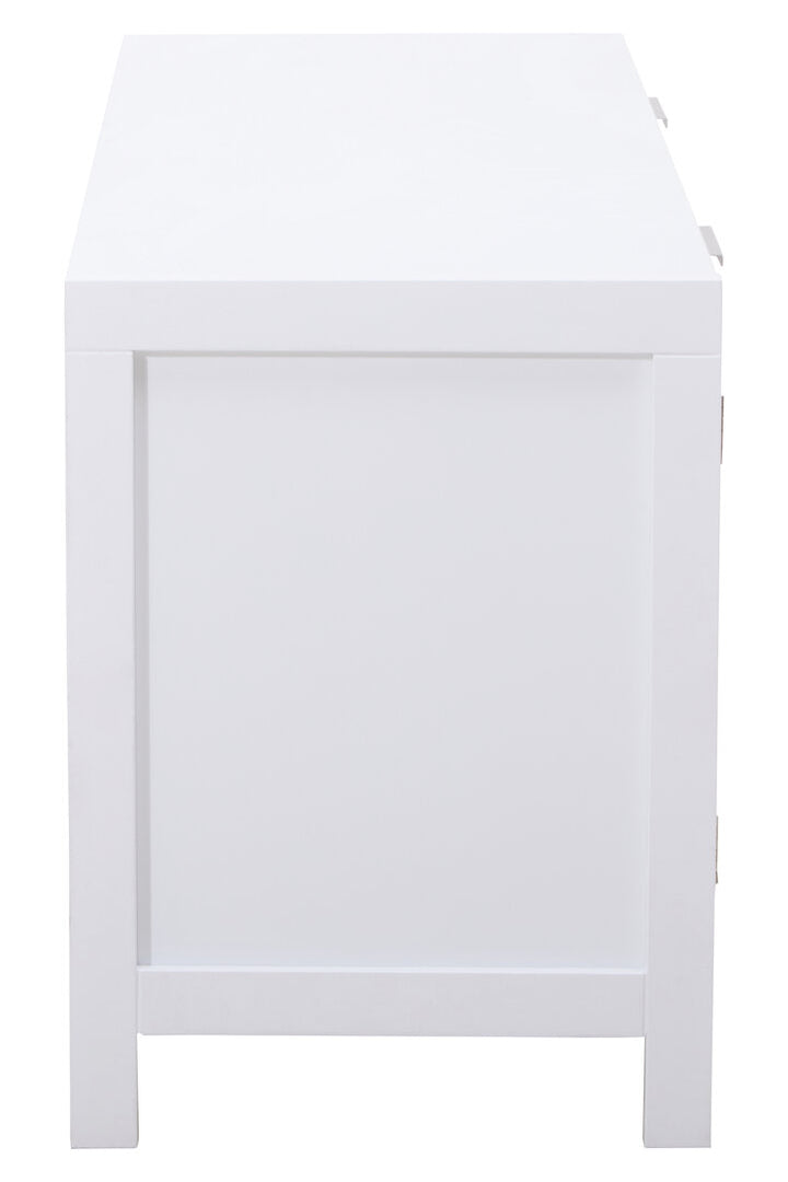 Godalming White Wood Media Unit – Contemporary TV & Storage Unit