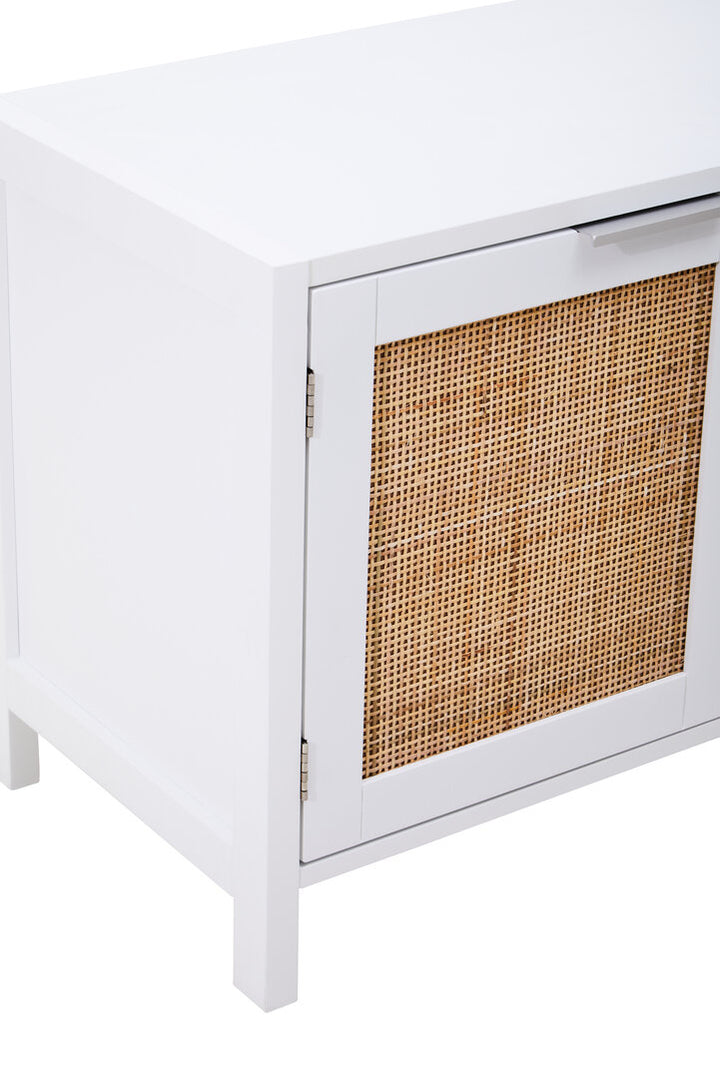 Godalming White Wood Media Unit – Contemporary TV & Storage Unit
