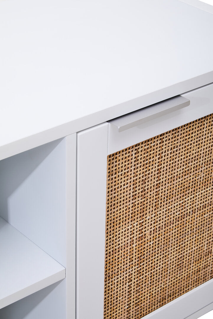 Godalming White Wood Media Unit – Contemporary TV & Storage Unit