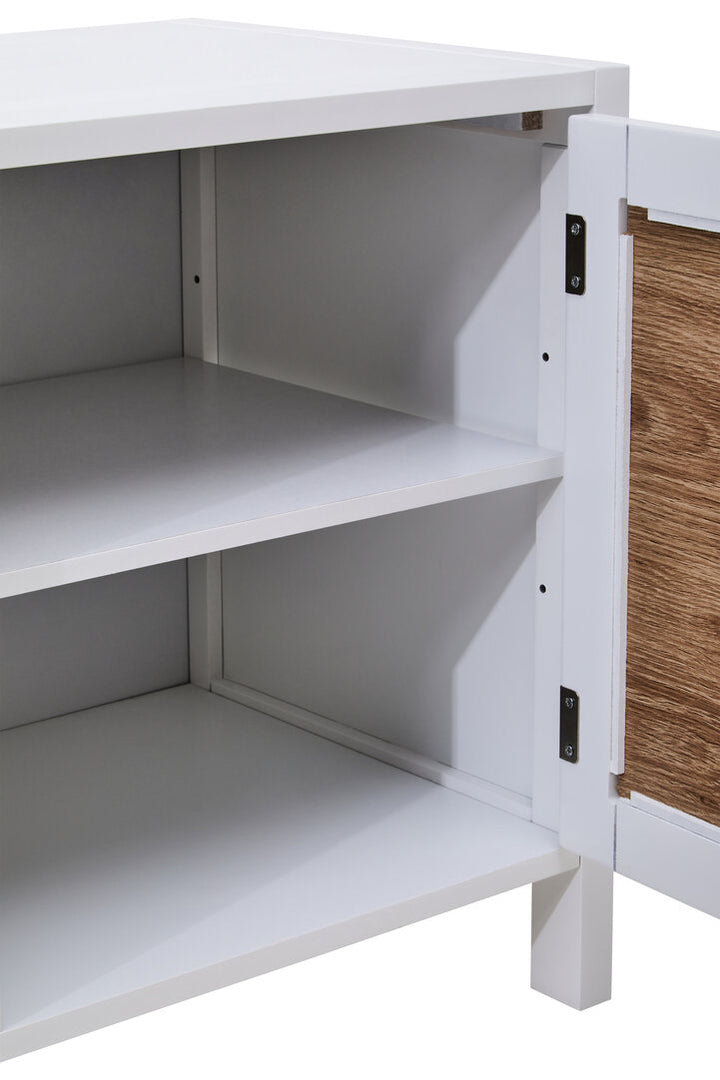 Godalming White Wood Media Unit – Contemporary TV & Storage Unit