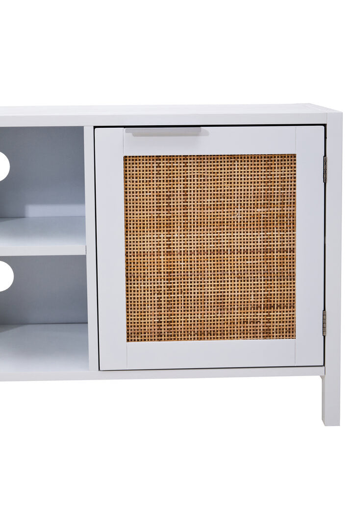 Godalming White Wood Media Unit – Contemporary TV & Storage Unit