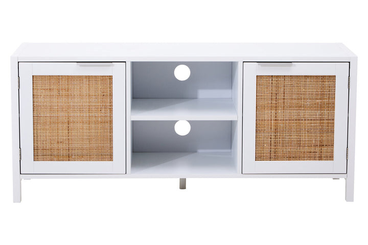 Godalming White Wood Media Unit – Contemporary TV & Storage Unit