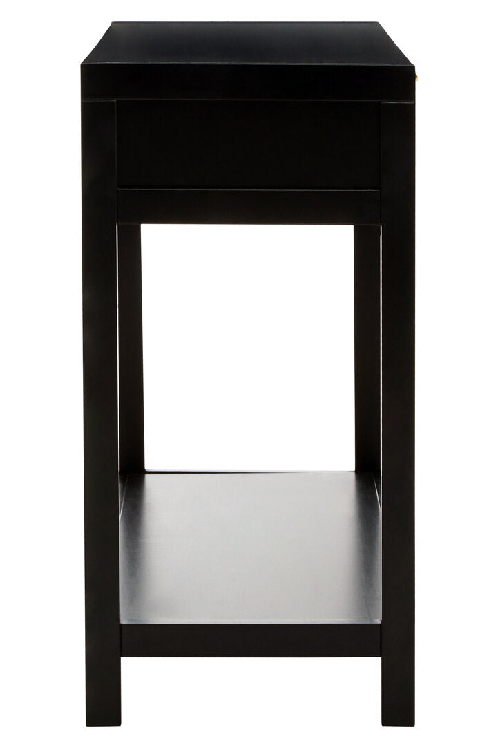 Godalming Black Wood Console Table – Contemporary Hallway Table