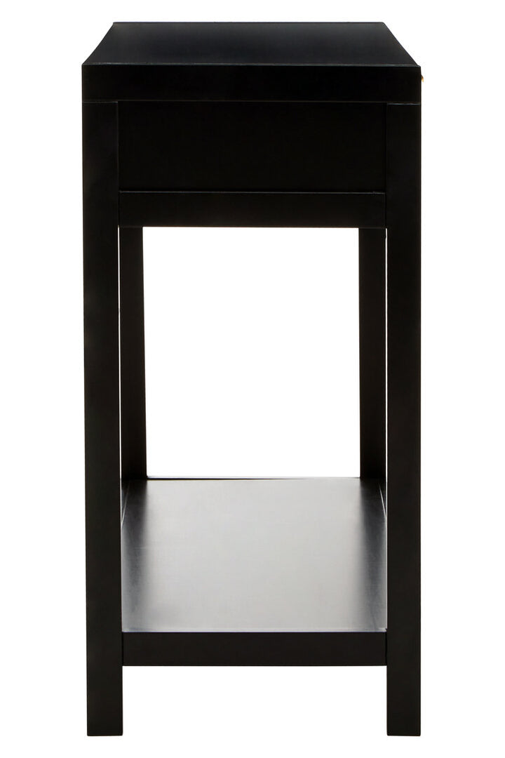 Godalming Black Wood Console Table – Contemporary Hallway Table