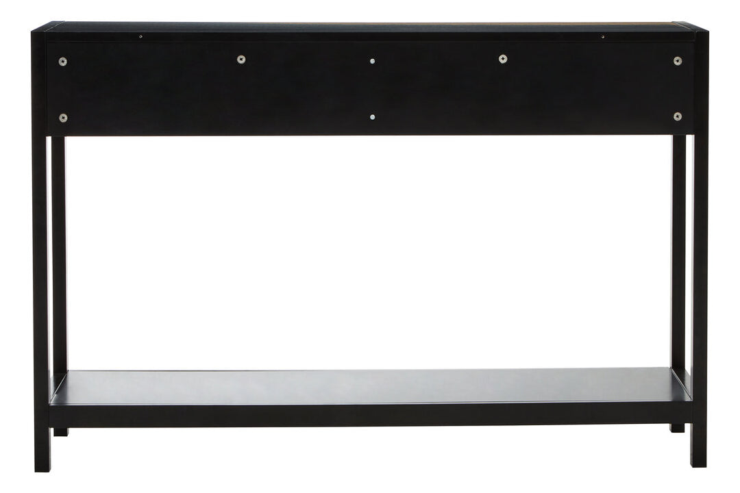 Godalming Black Wood Console Table – Contemporary Hallway Table