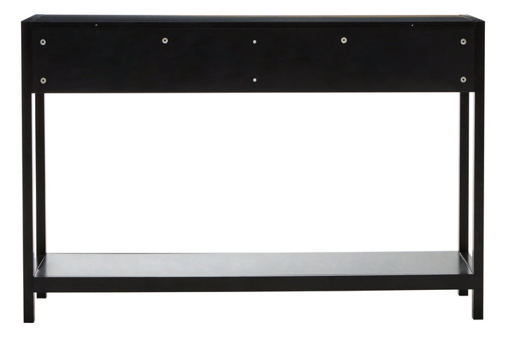 Godalming Black Wood Console Table – Contemporary Hallway Table