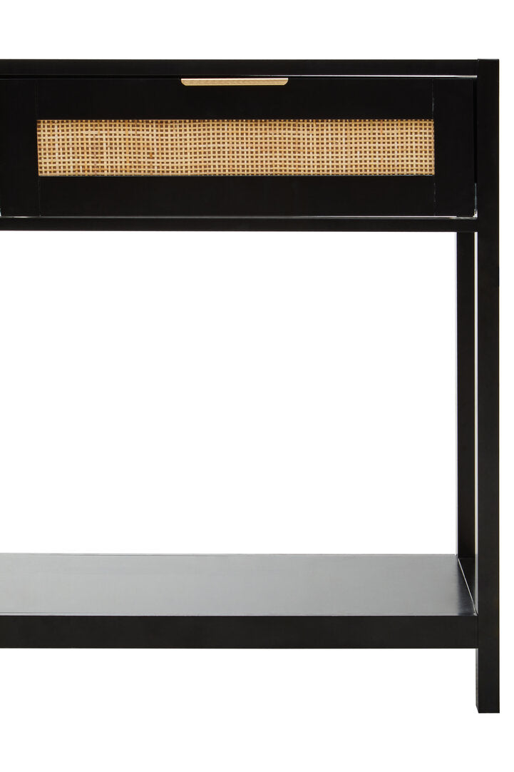 Godalming Black Wood Console Table – Contemporary Hallway Table