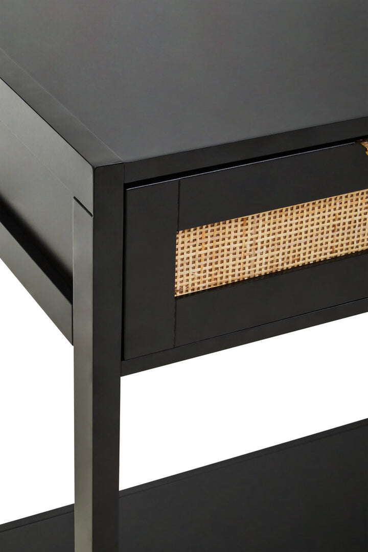 Godalming Black Wood Console Table – Contemporary Hallway Table