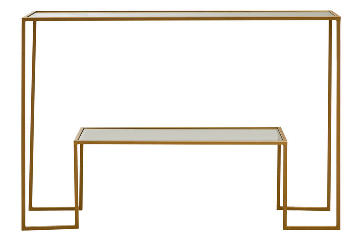 Avento Gold Finish Console Table
