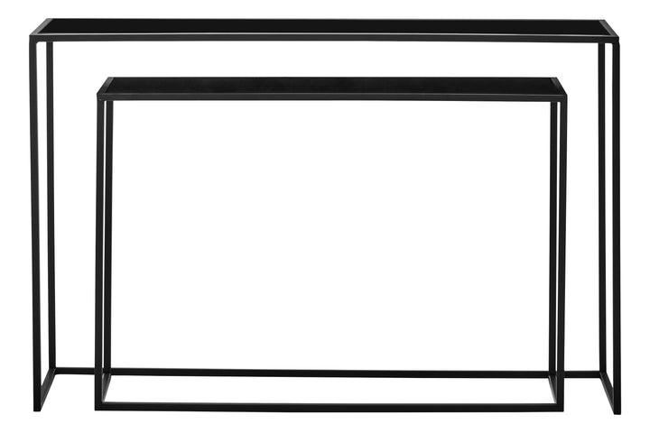 Avento Console Tables – Set of Two in Black Finish