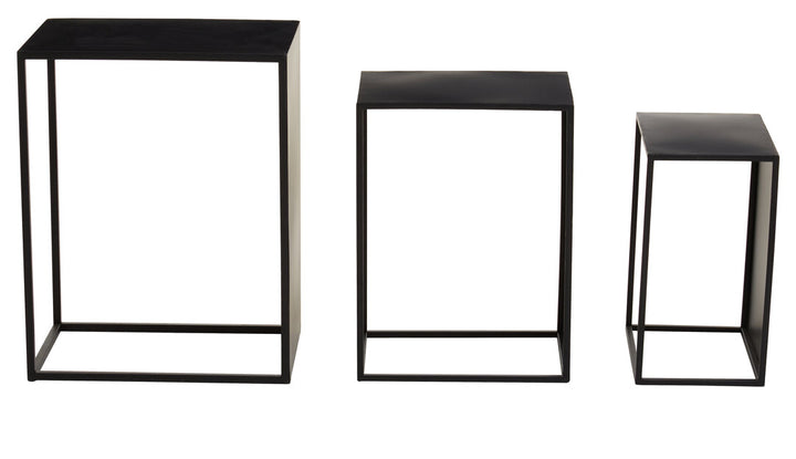 Banstead Set of Three Rectangular Nesting Tables – Contemporary Nesting Tables