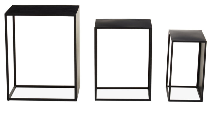 Banstead Set of Three Rectangular Nesting Tables – Contemporary Nesting Tables
