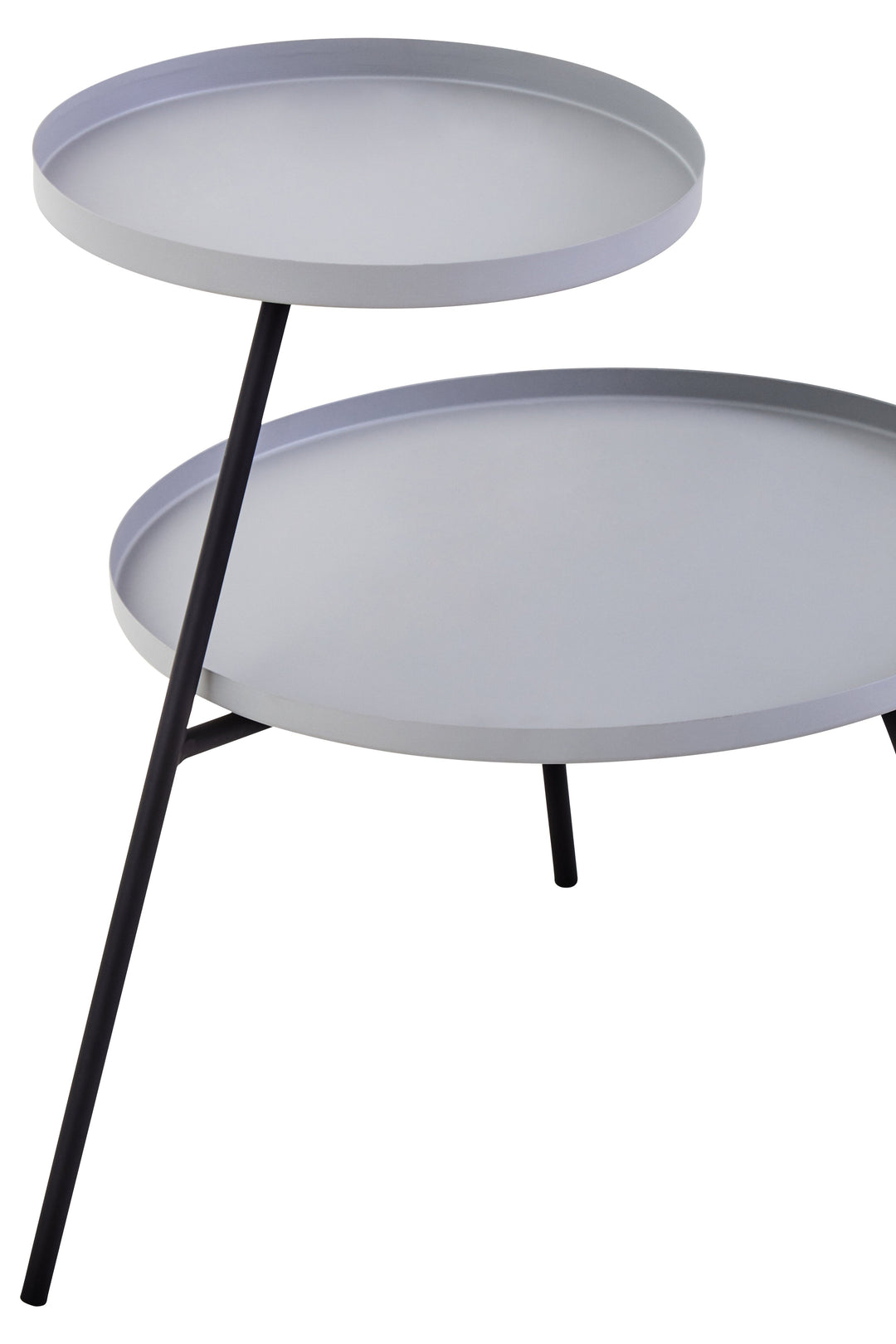 Trosa Side Table – Two Shelf in Grey and Black Finish