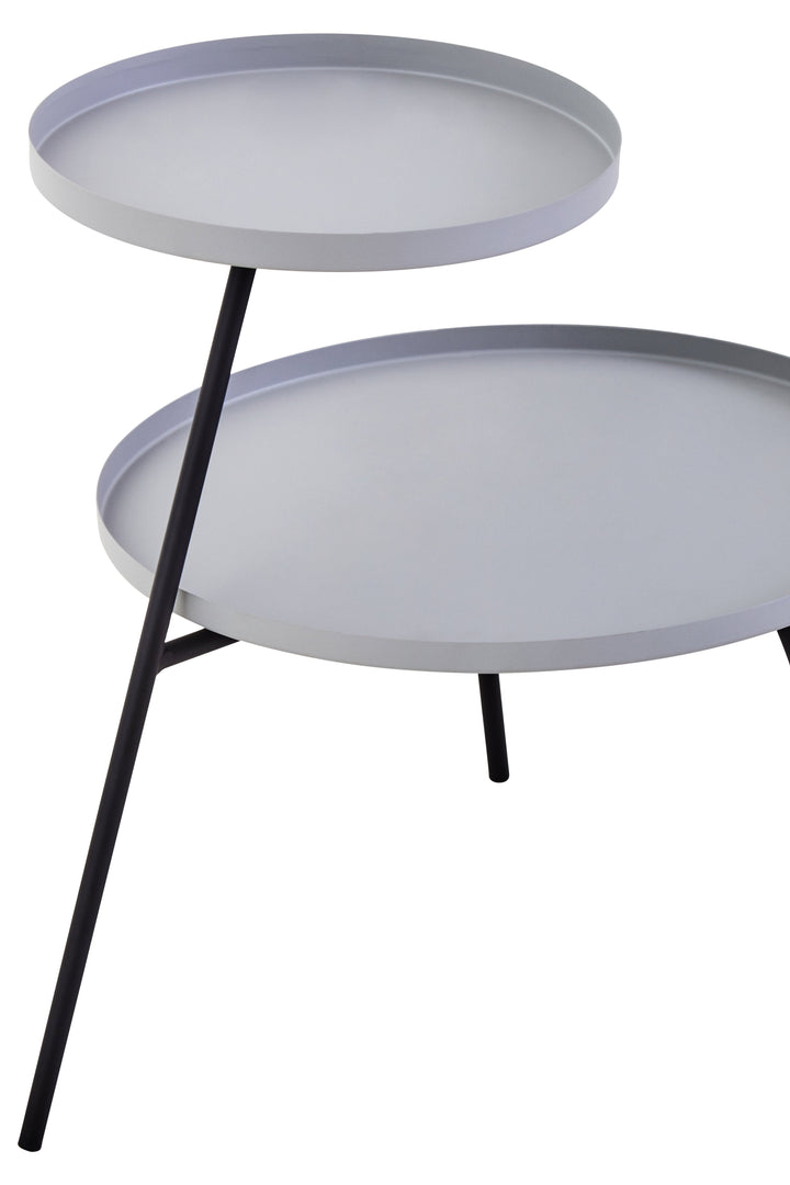 Trosa Side Table – Two Shelf in Grey and Black Finish