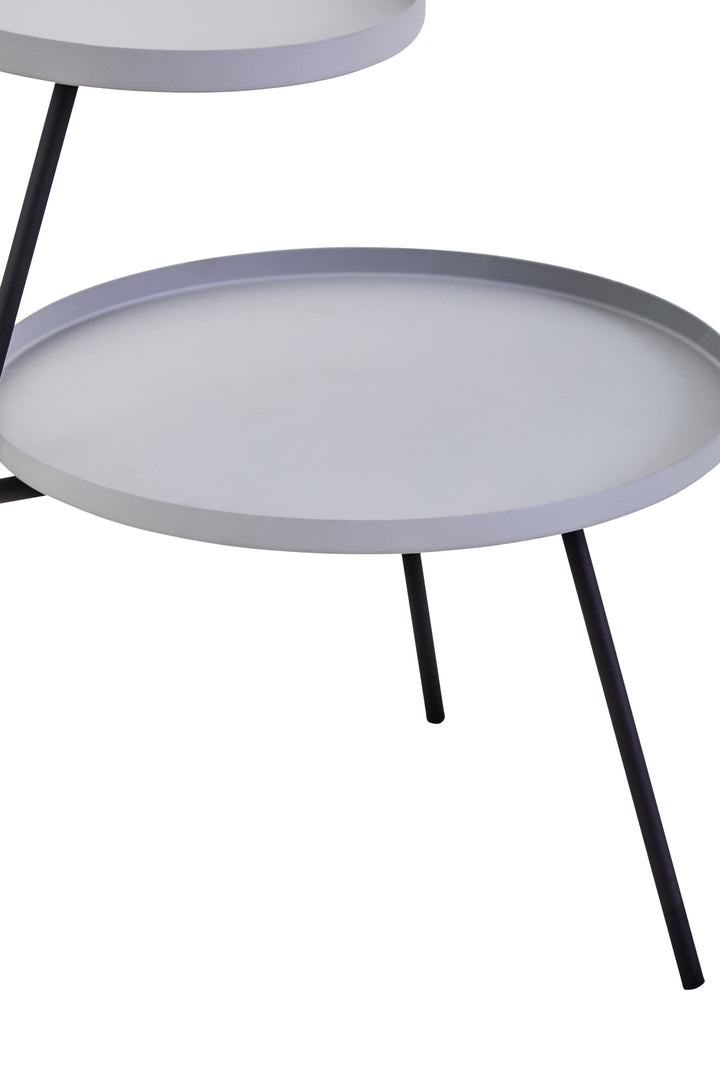 Trosa Side Table – Two Shelf in Grey and Black Finish