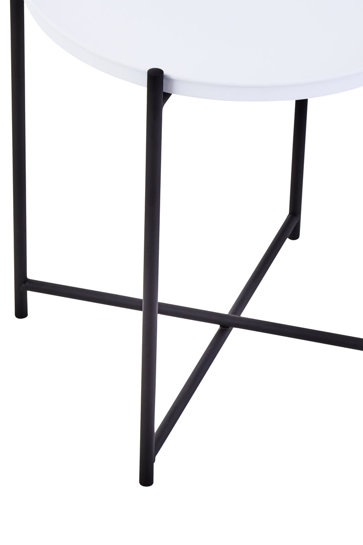 Trosa Round Side Table with White Top