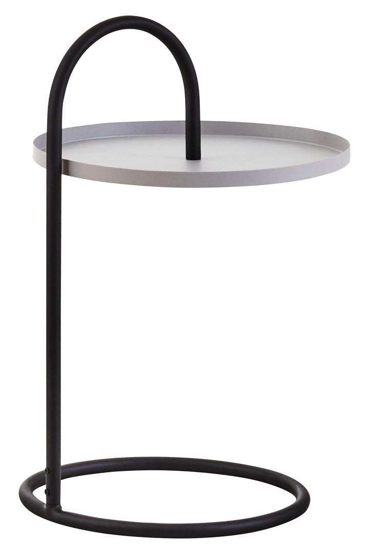 Trosa Hanging Top Side Table in Grey and Black Finish