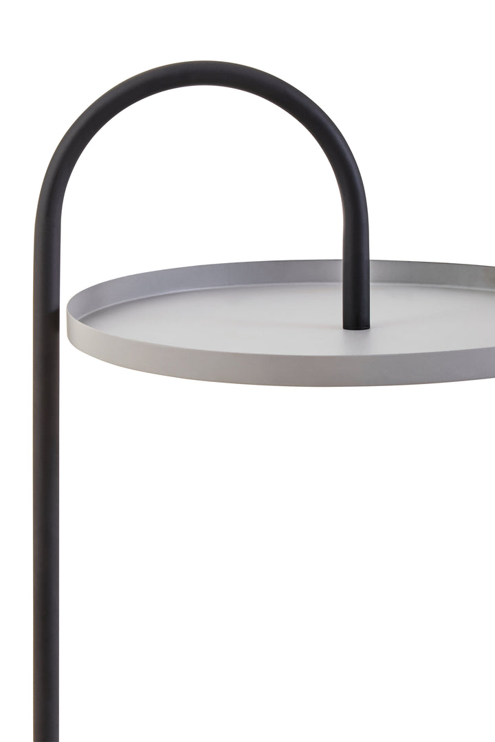 Trosa Hanging Top Side Table in Grey and Black Finish