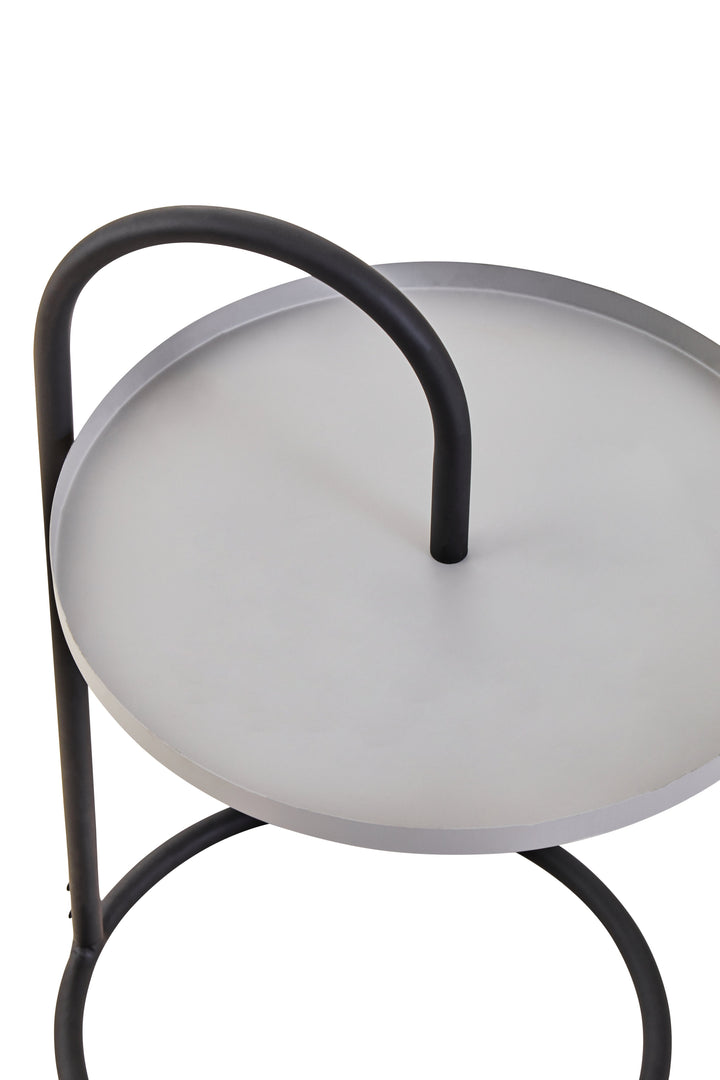 Trosa Hanging Top Side Table in Grey and Black Finish