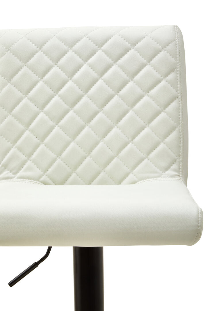 Lido High Back Bar Chair – White Leather Effect