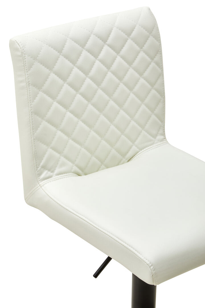 Lido High Back Bar Chair – White Leather Effect