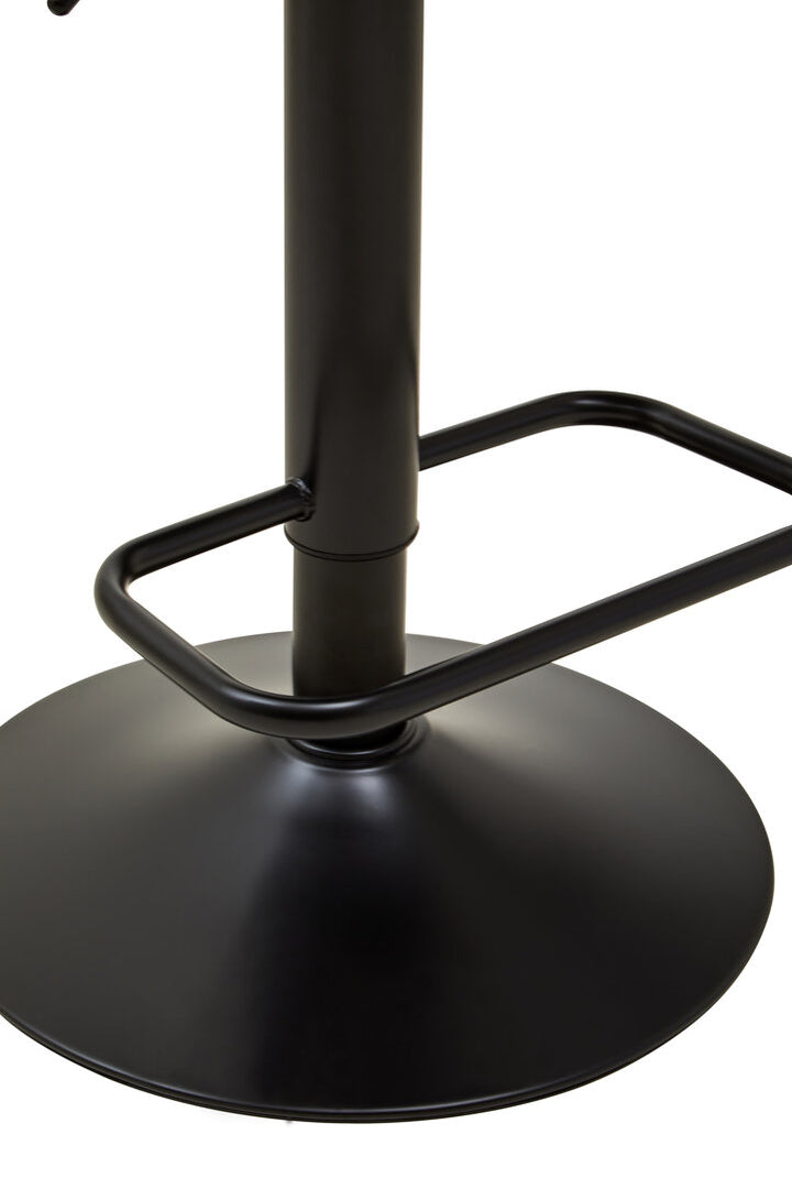 Lido Quilted Bar Stool – Black Leather Effect