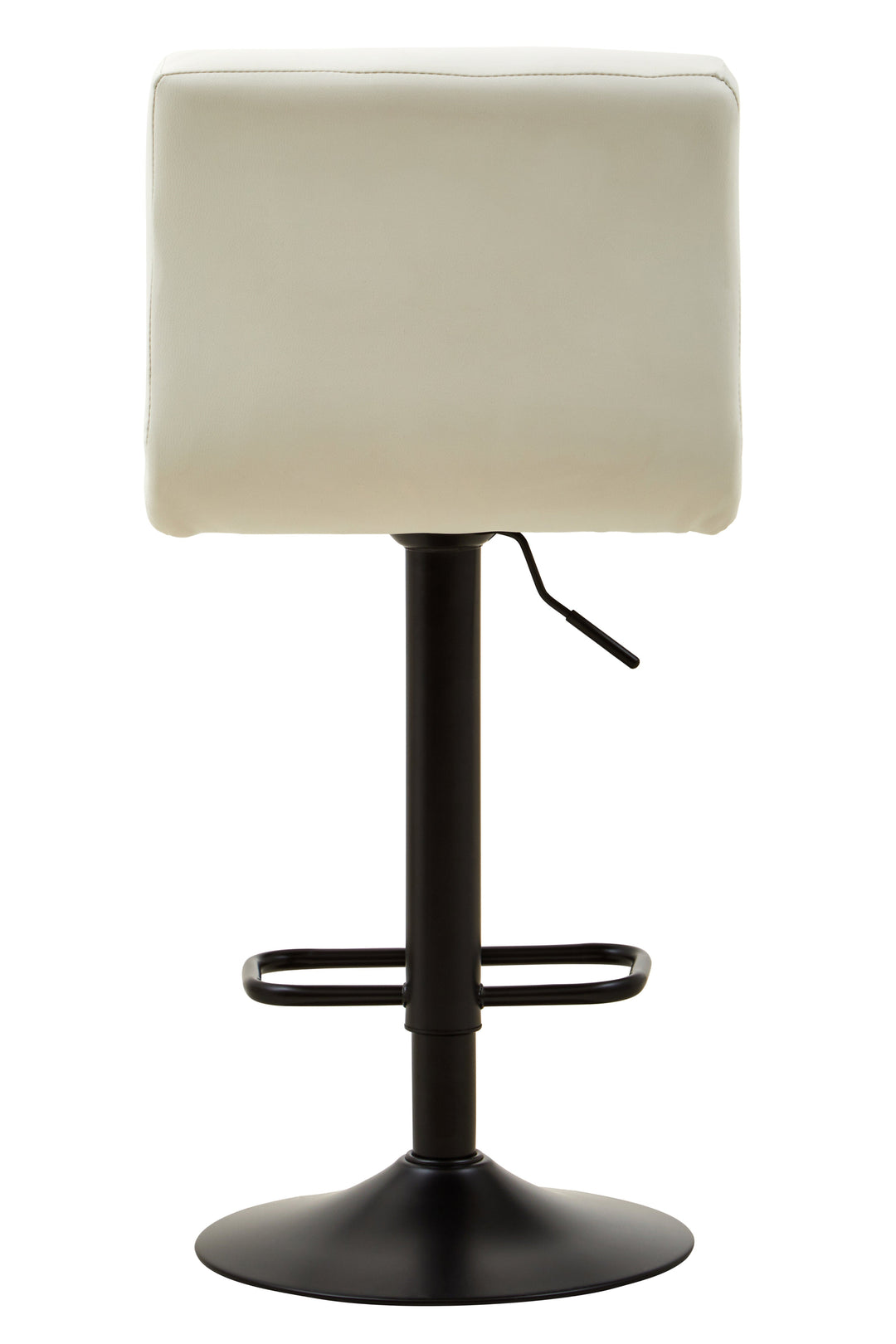 Baina White Quilted Leather Bar Stool