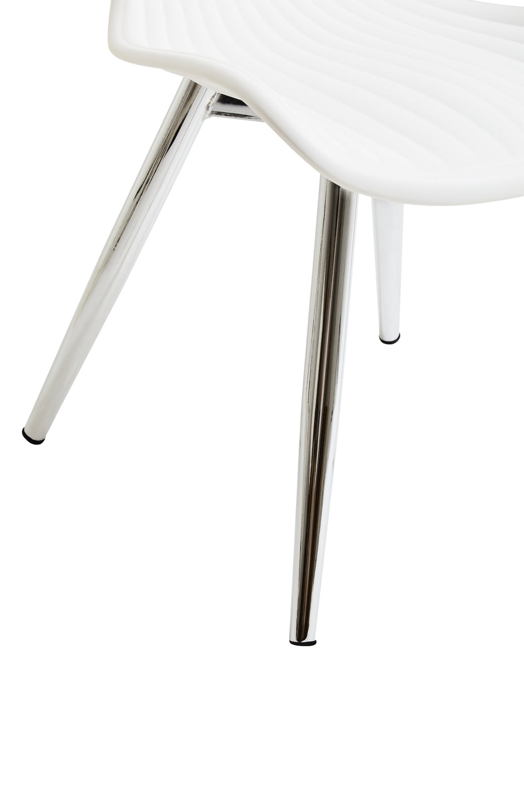 Laila White & Chrome Dining Chair