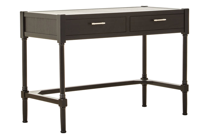 Heritage Black Finish 2-Drawer Desk