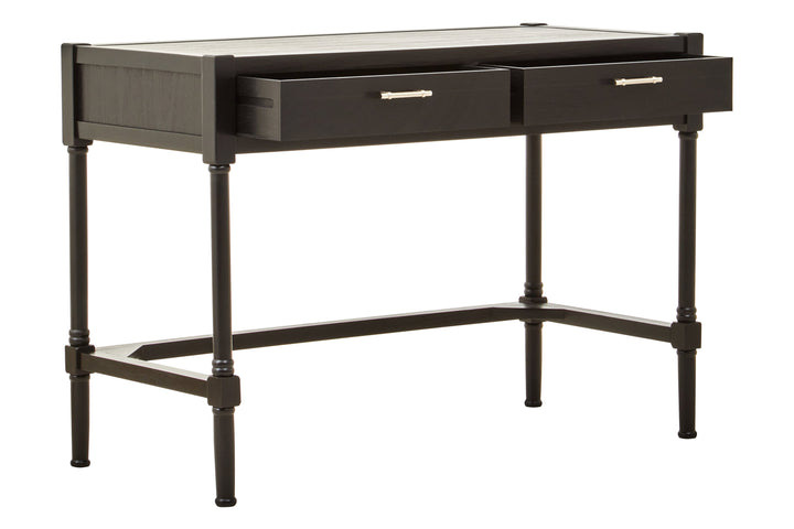 Heritage Black Finish 2-Drawer Desk