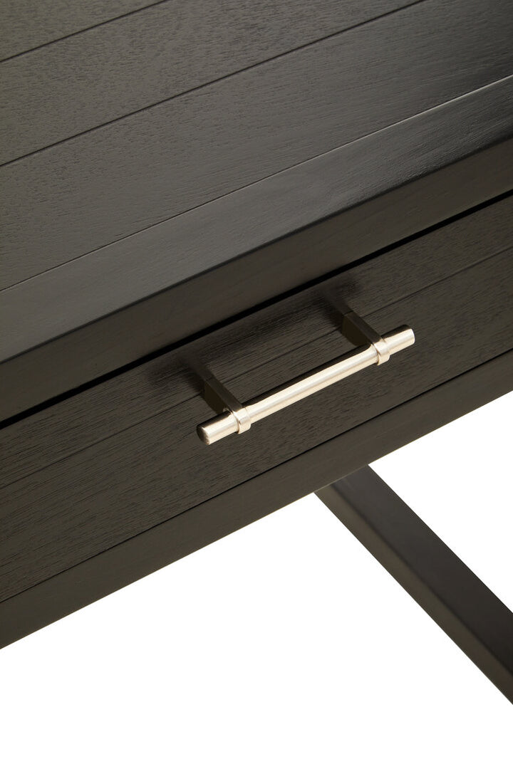 Elmwood Black Finish 2-Drawer Desk