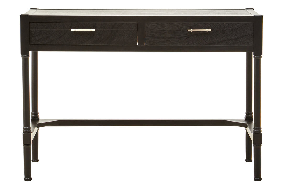 Elmwood Black Finish 2-Drawer Desk