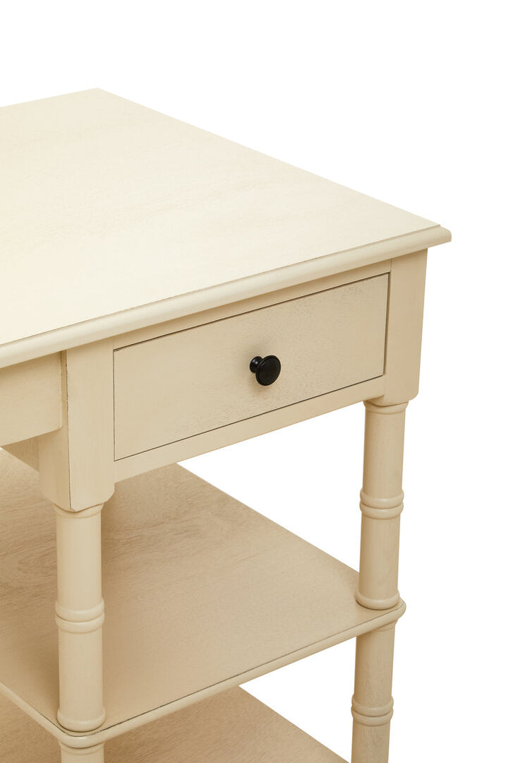 Elmwood Pine Desk in Antique Pearl Finish