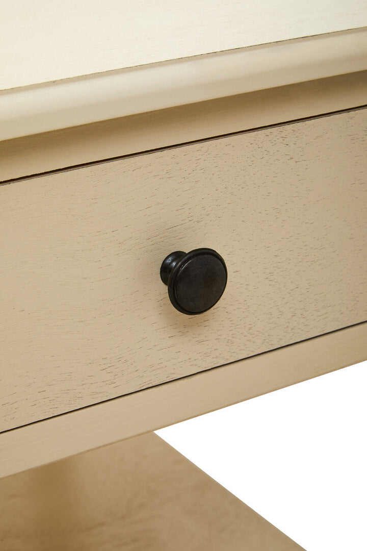 Elmwood Pine Desk in Antique Pearl Finish
