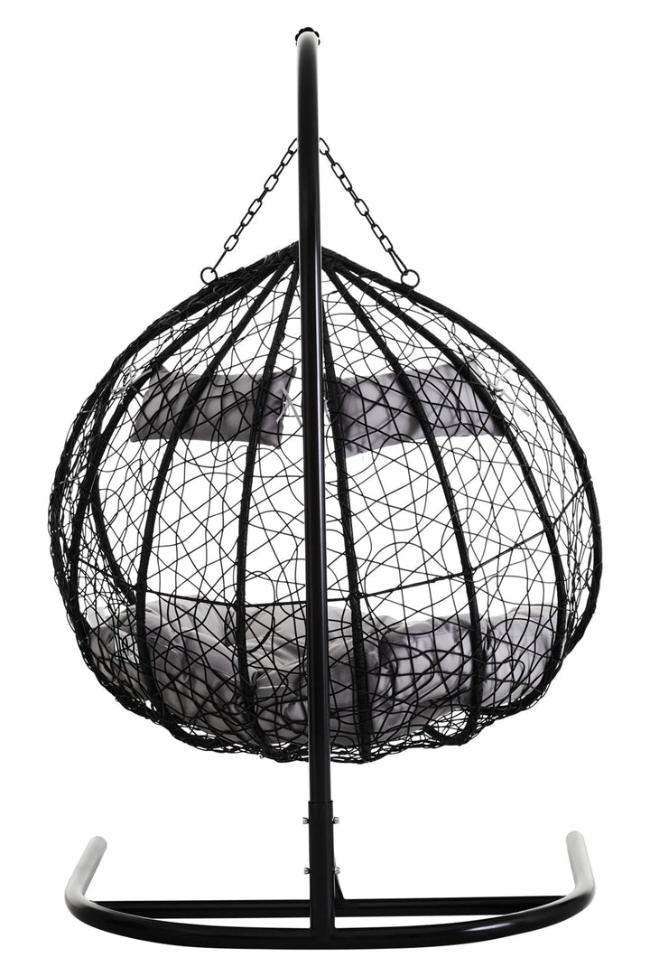 Goa Double Hanging Chair in Black Finish