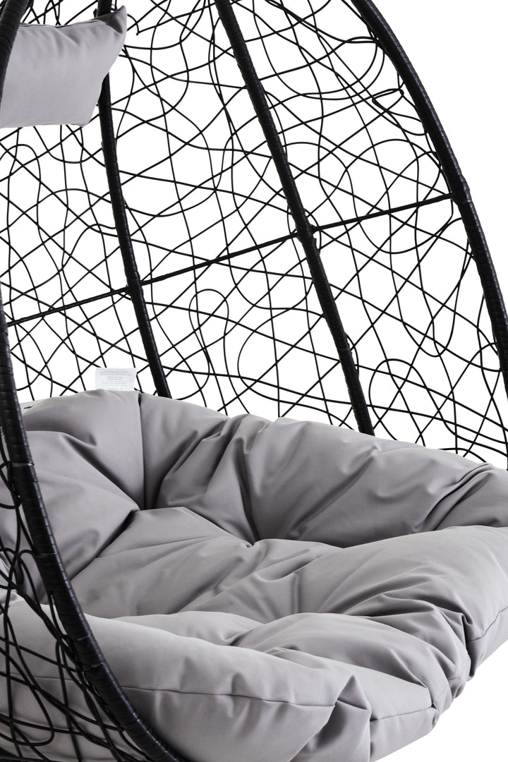 Goa Double Hanging Chair in Black Finish