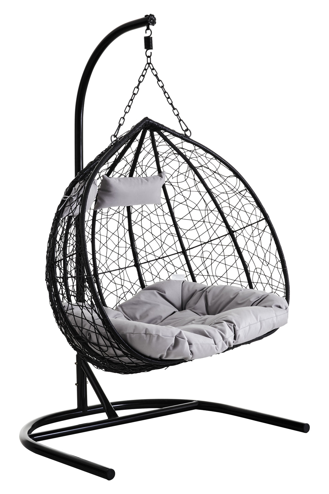 Goa Double Hanging Chair in Black Finish
