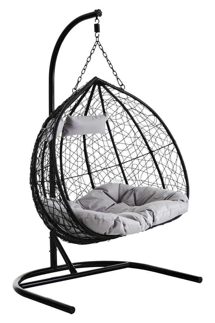 Goa Double Hanging Chair in Black Finish
