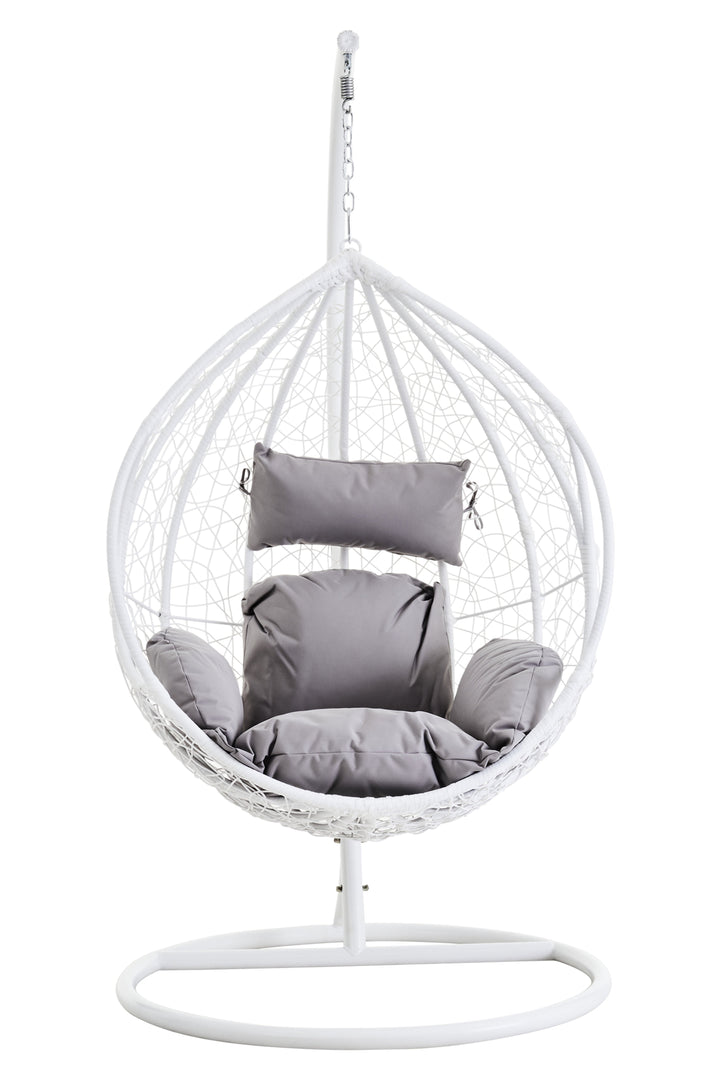Goa White Hanging Chair with Cut-Out Sides