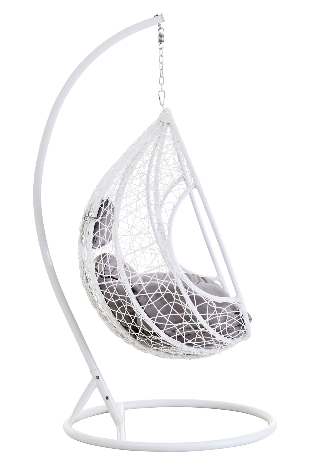 Goa White Hanging Chair with Cut-Out Sides