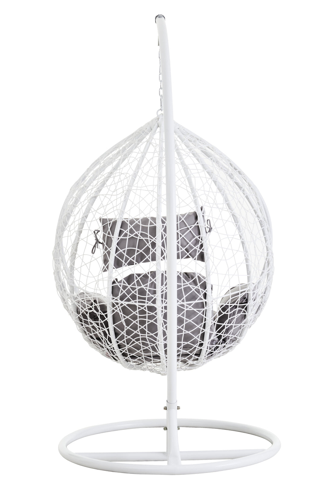 Goa White Hanging Chair with Cut-Out Sides