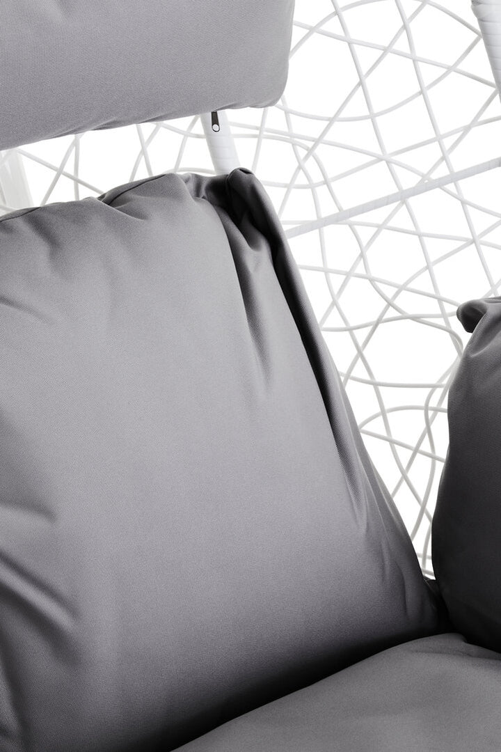 Reed White Hanging Chair with Cut-Out Sides