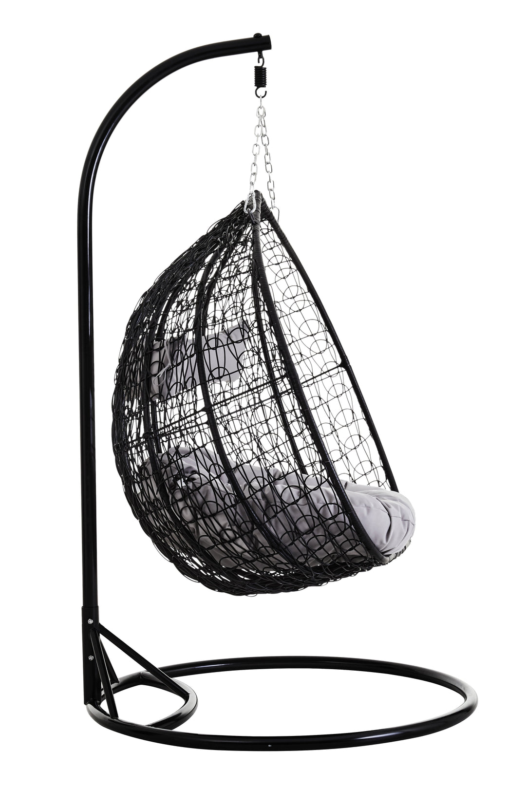 Goa Double Hanging Chair with Round Black Base