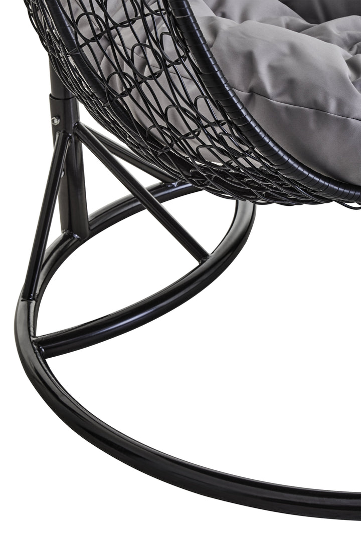 Goa Double Hanging Chair with Round Black Base