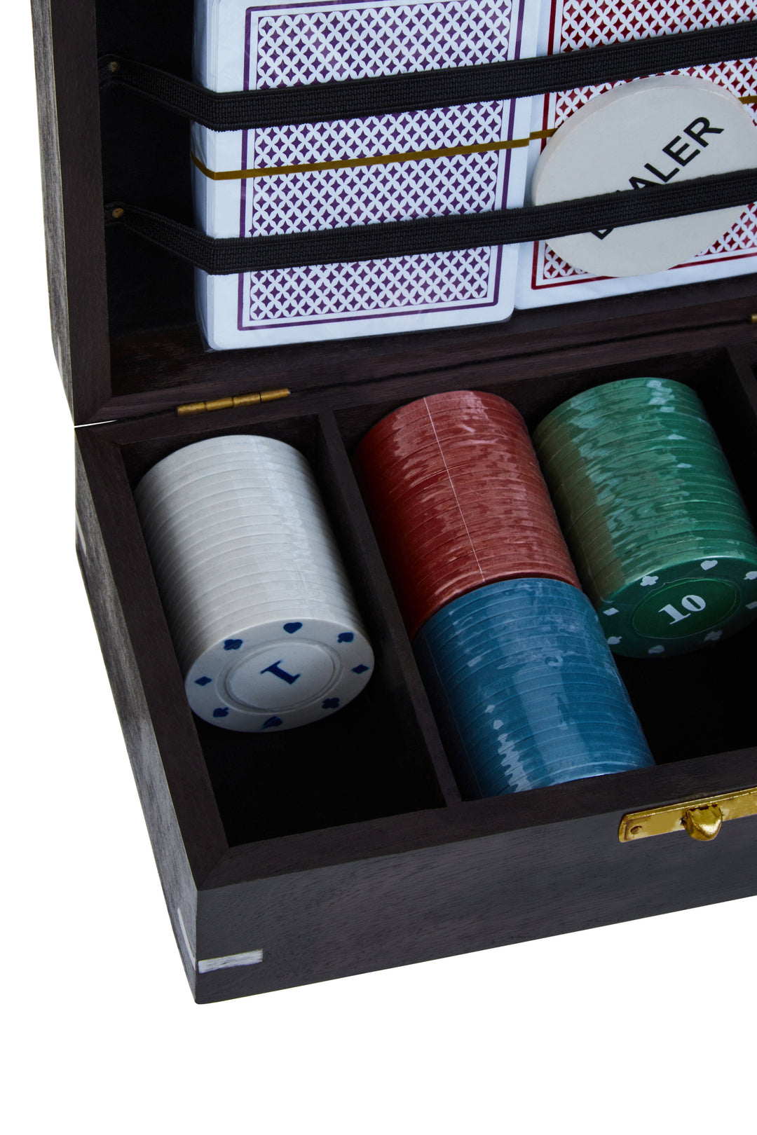 Churchill Black Sheesham Wood Poker Box Set
