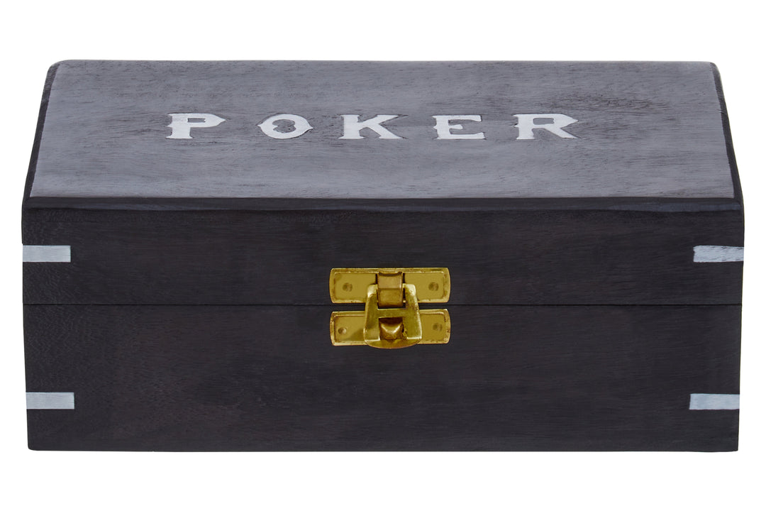 Churchill Black Sheesham Wood Poker Box Set