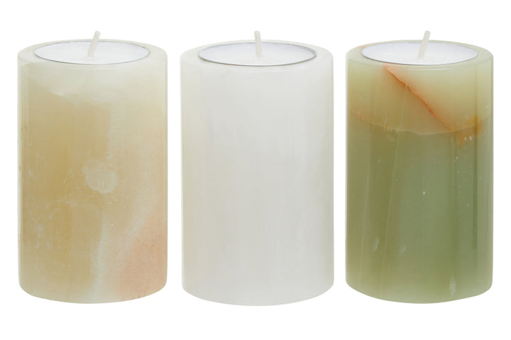 Three Of Onyx Valthera Holders Set Tealight