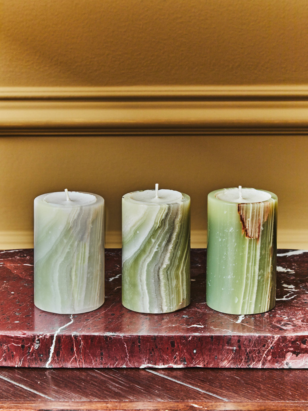 Three Of Onyx Valthera Holders Set Tealight