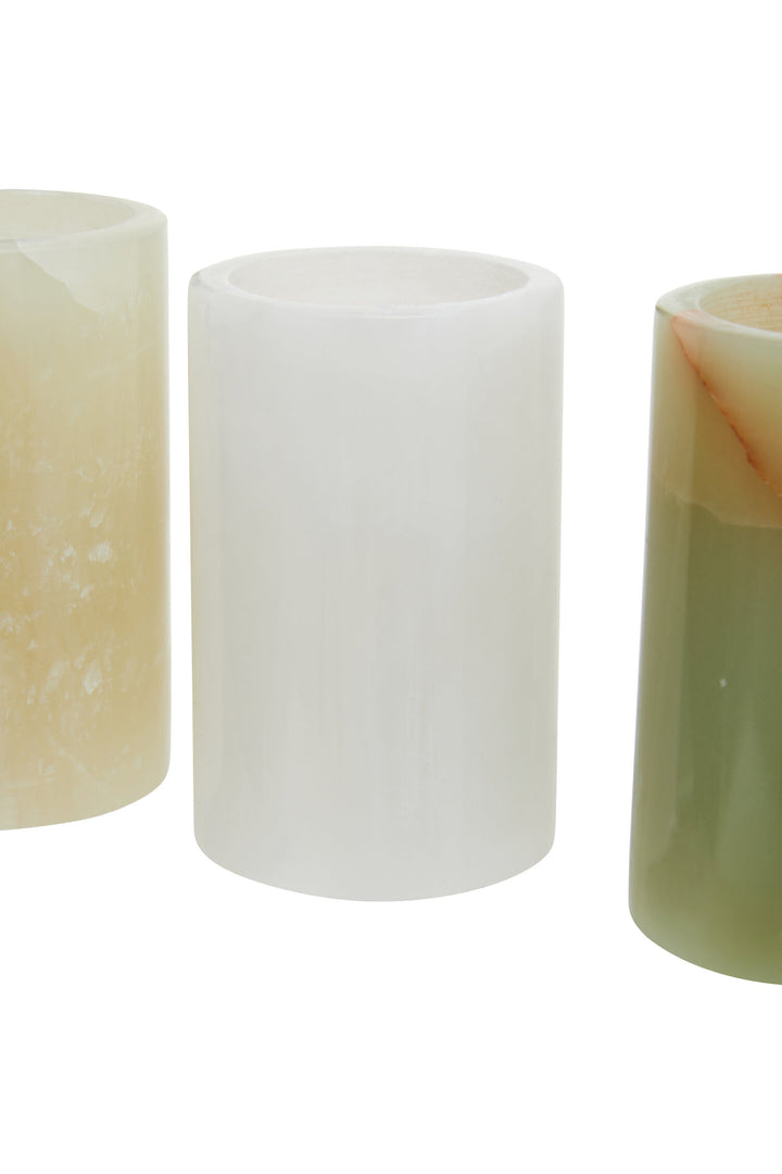 Three Of Onyx Valthera Holders Set Tealight