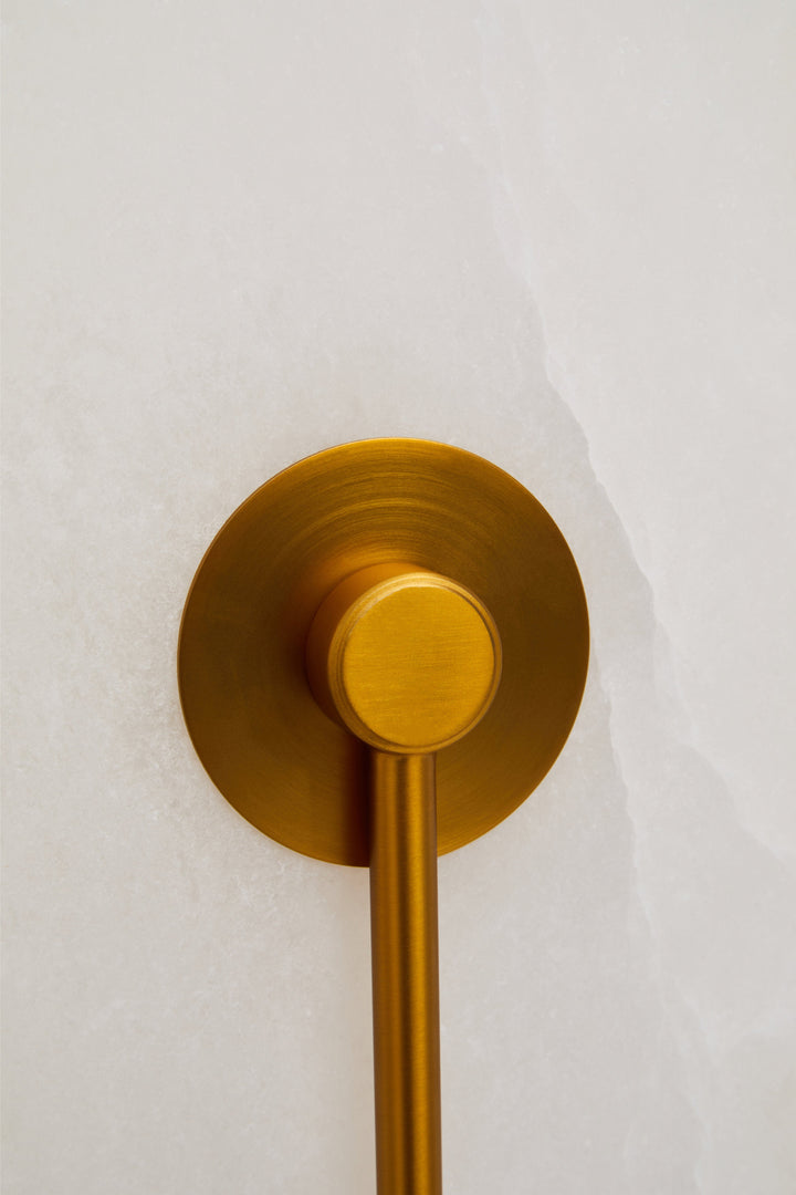 Waldorf Wall Light with White Marble and Gold Accents